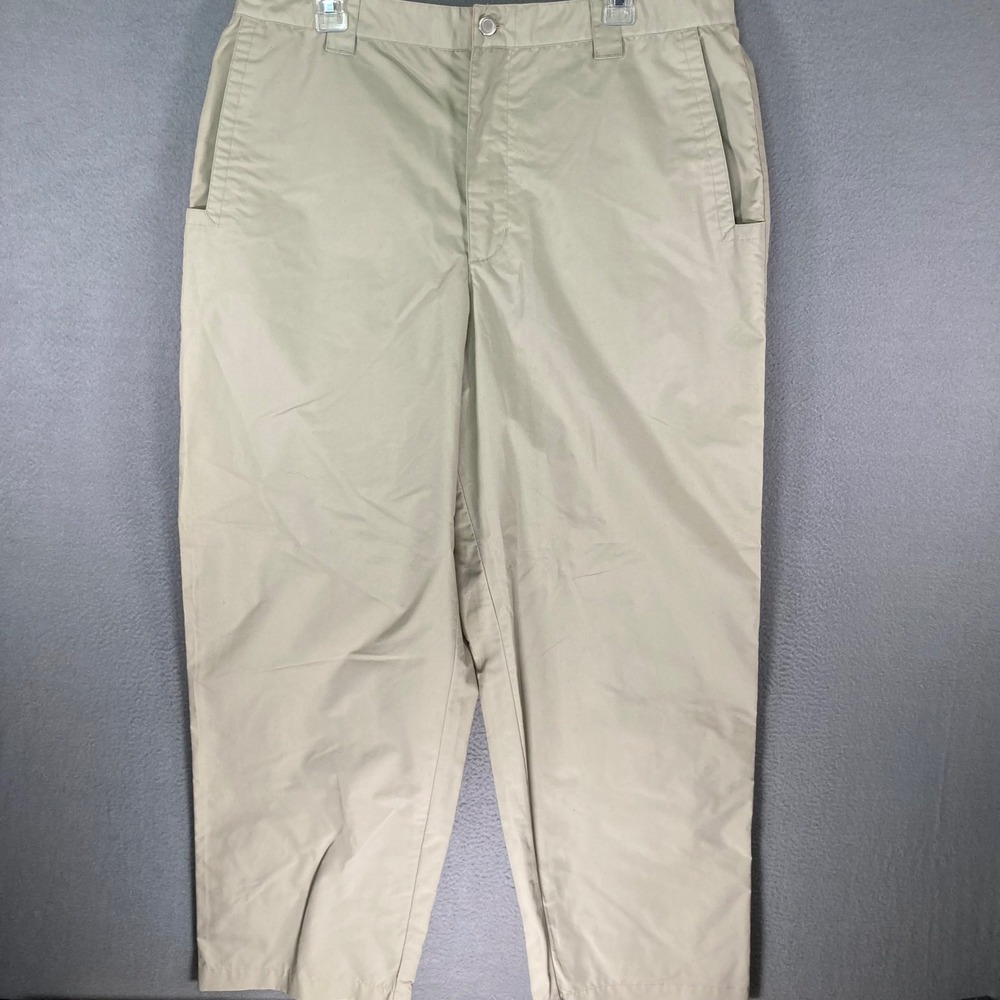 Outerwear Men's Khaki Lightweight Polyester Cotton Blend Casual Pants Size 38x30